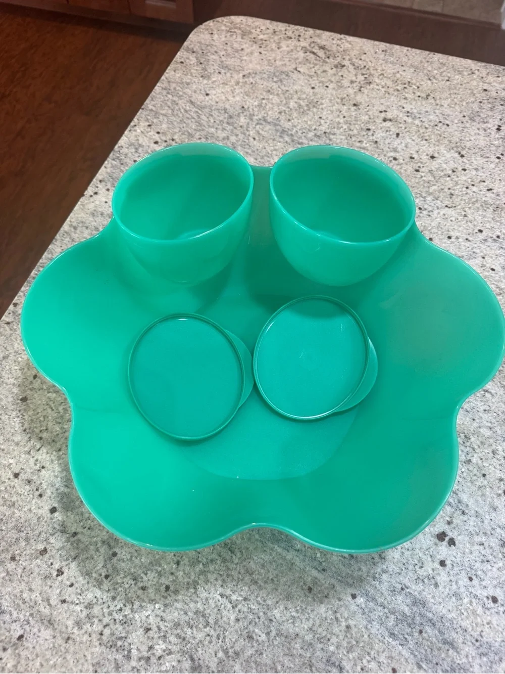 Tupperware chip and dip bowl